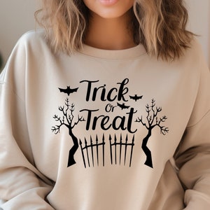 Halloween Trick or Treat Sweatshirt, Halloween Trick-Or-Treat, Halloween Shirt, Funny Halloween Shirt, Vintage Halloween Sweatshirt
