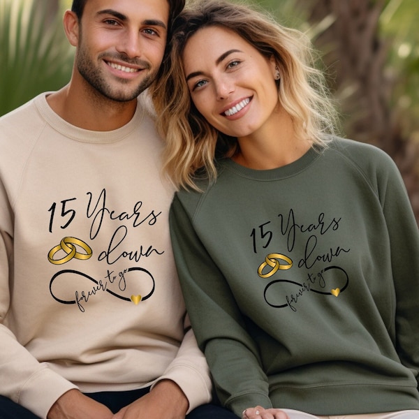 Anniversary Gift For Couple, 15th Wedding Anniversary Shirt, 15th Anniversary Gift, 15 Years Together Shirt,We