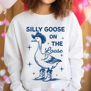 Retro Silly Goose Cowgirl Shirt: Funny Western Tee