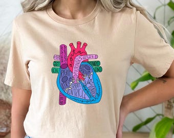 Heart Anatomy T-Shirt: Nursing Medical Student Gift