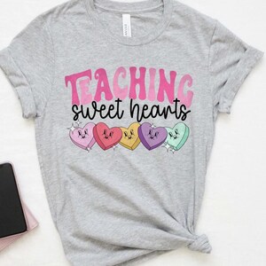 Valentines Day Teacher Sweatshirt, Teaching Sweethearts Teacher Shirts, Teacher Valentines Day Gift,,Love Teacher Shirt,Valentines Day Shirt