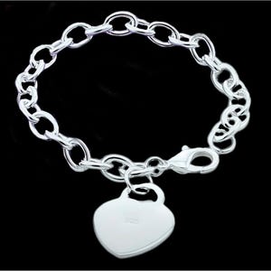 Silber Herz Armband für Frauen | Perfekter Abschluss, Brautjungfer oder Muttertagsgeschenk Sterling Silber 925 | Geschenk für sie