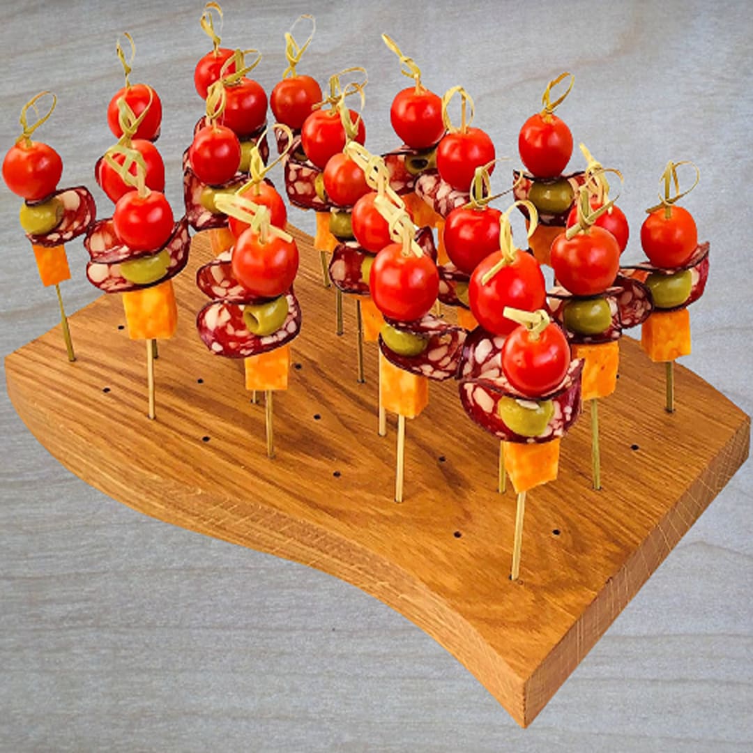 Wooden Food Skewer Holder Pick Stand and Food Display Perfect Etsy