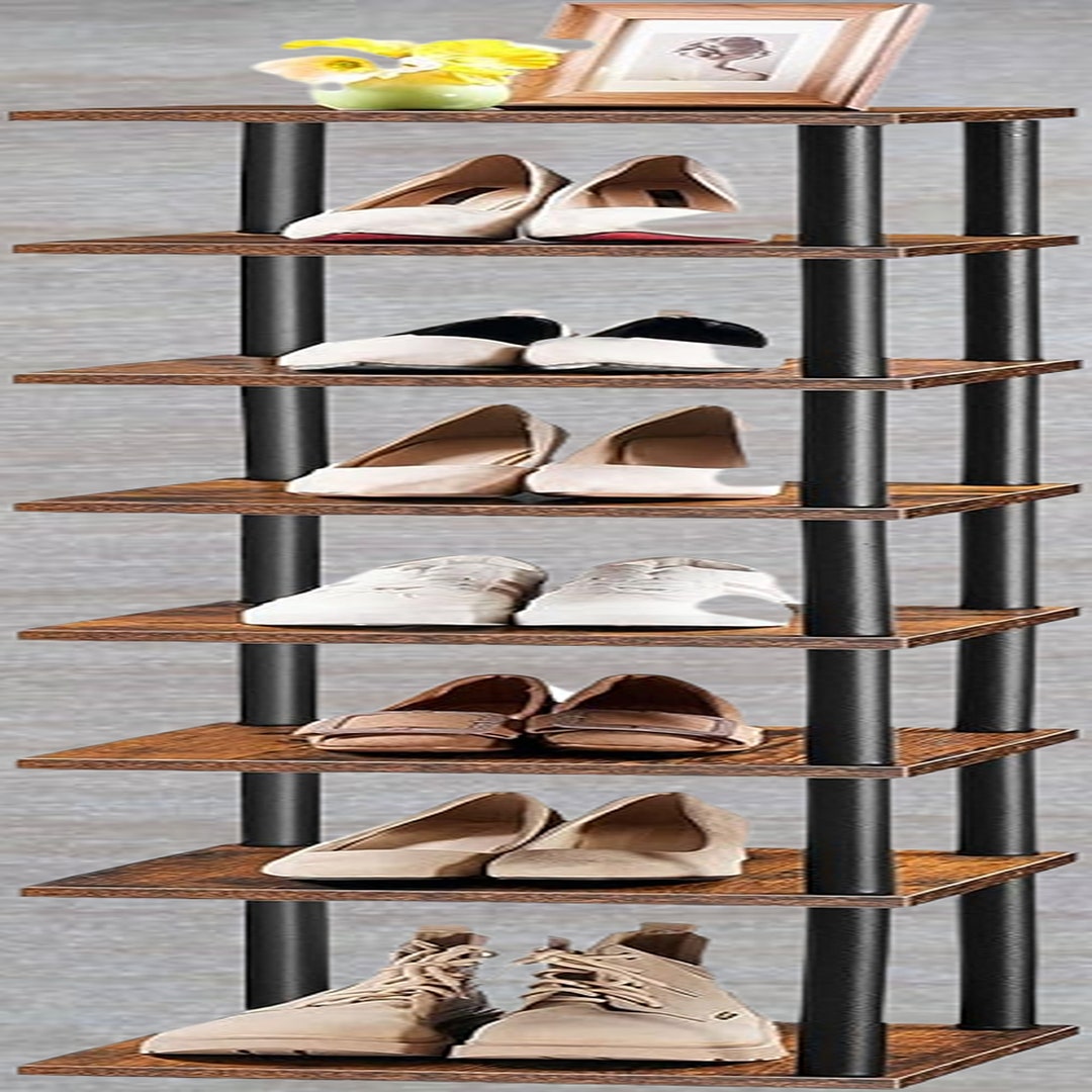 Vertical Shoe Rack for Small Space 8 Tier Corner Shoe Rack Etsy