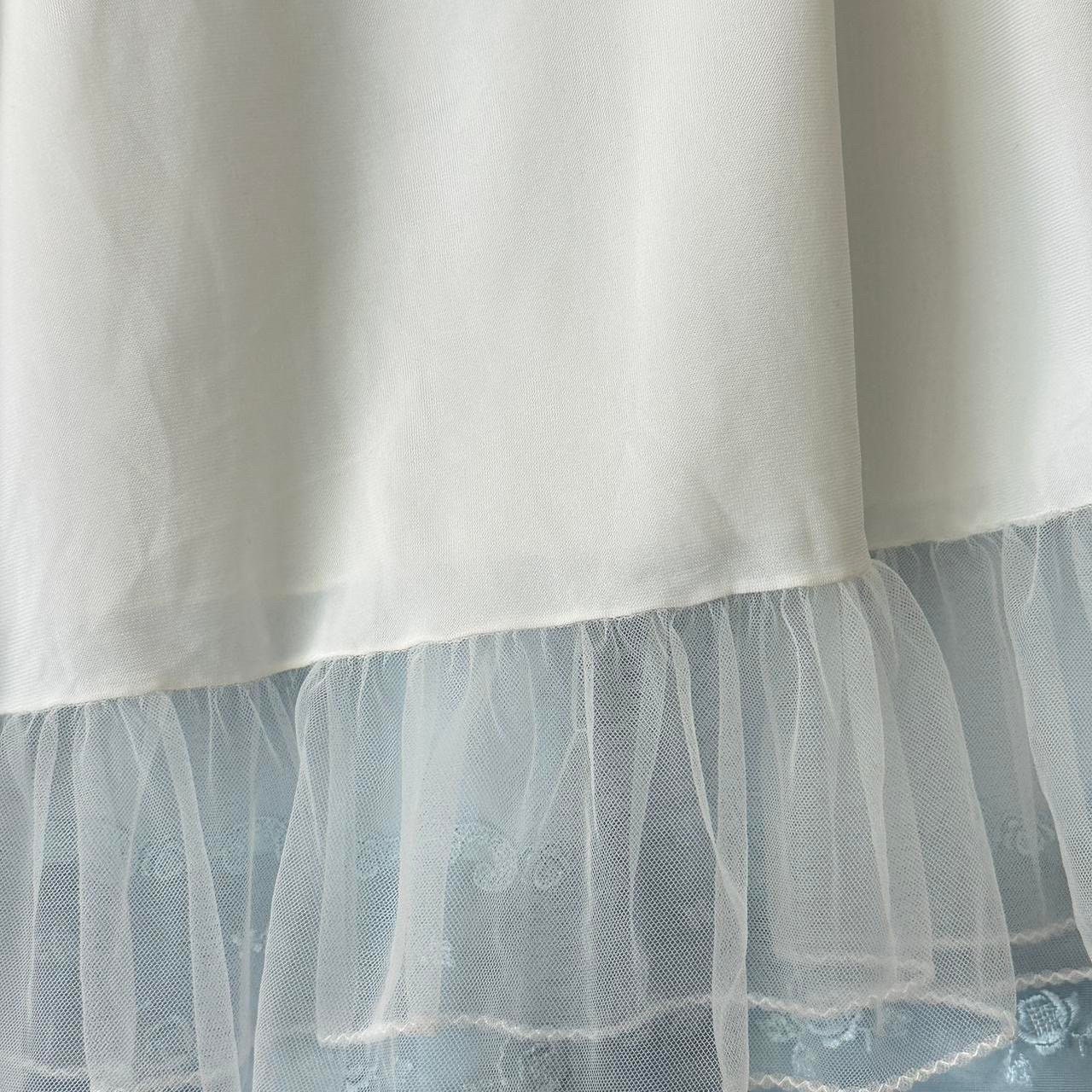 Handmade White Sheer Nylon Satin Slip Midi Skirt Etsy — free download