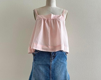 handmade light pink cotton tank top