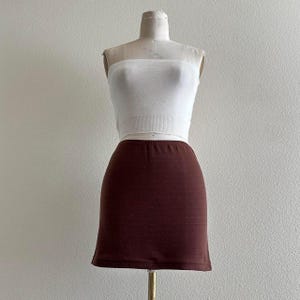 handmade metallic brown mini skirt