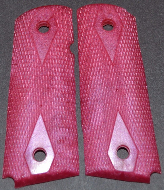 1911 compact pistol grips flamingo pink plastc Gem