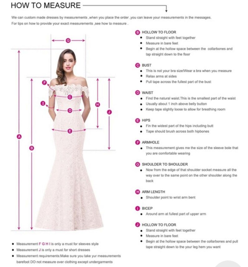 May include: Diagram showing how to measure different parts of the body for custom dressmaking. Measurements include bust, waist, hips, hollow to floor, shoulder to shoulder, armhole, arm length, and bicep.