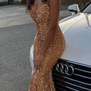 gold prom dress black girl Open Back Two Piece Slays Competitive Price More quantities Gold Prom Dress Black Girl