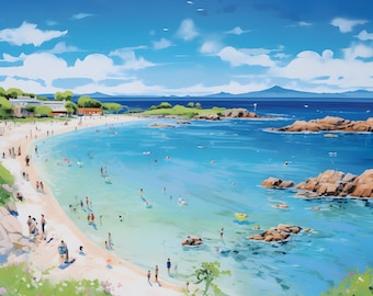 Vacaciones en la playa bajo el sol