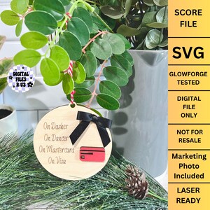 Visa Mastercard Ornament SVG | Score & Cut SVG | Lustiges Ornament | Shopping Addict SVG