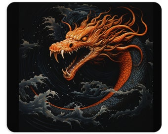 Orange Sea Dragon Mouse Pad