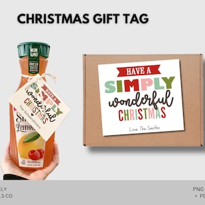 Süßer Geschenkanhänger für Weihnachten, hübscher Anhänger für Weihnachten, handbemalte Weihnachtskarte, Geschenkanhänger für Weihnachten