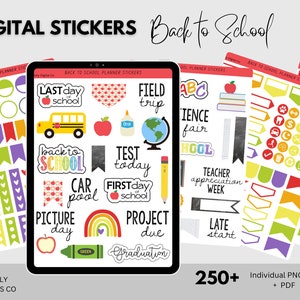 School digital planner stickers, school stickers, back to school planning, digital planning, png stickers, school schedule, digital stickers