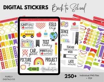 School digital planner stickers, school stickers, back to school planning, digital planning, png stickers, school schedule, digital stickers