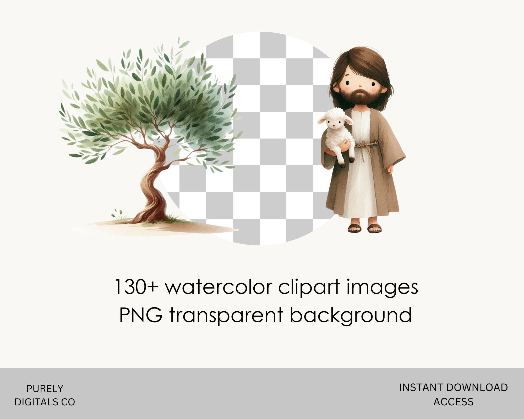 Bible Clipart Bundle, Christian Png Images, Watercolor Clipart ...