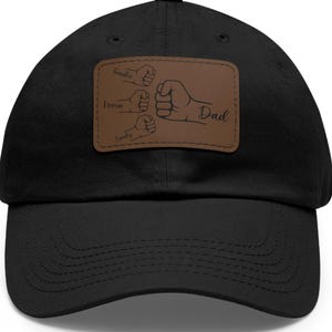 Custom Fist Bump Dad hat, Dad Hat With Kids Names, Father&#39;s Day Gift, New Dad Shirt, New Dad Gift, Personalized Grandpa Shirt, Dad Baseball