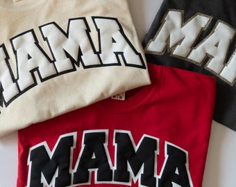 Comfort Colors Puff and Glitter Mama Shirt Mothers Day Gift From Daughter for Mom Mama Tshirt For Birthday For Her Baby Shower Christmas