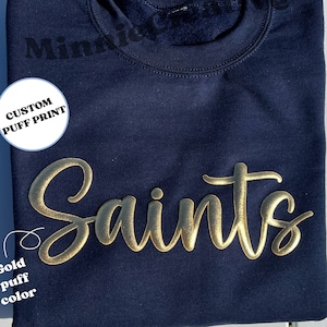 Moletom com nome de equipe personalizado, moletom de mascote, estampa de sopro, estampa em relevo, presente para mamãe, ideia de presente de Natal, moletom com espírito escolar