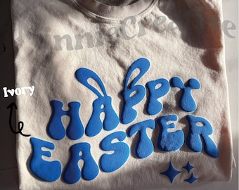Puff printed Easter Bunny Peeps Comfort Colors Shirt, cute Easter Shirt, Cute Easter Gift, Kids Easter shirt Toddler, Peeps Shirt for easter