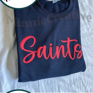 Custom Team Name Sweatshirt, Mascot Sweatshirt, Puff Print, Embossed Print, Gift for Mom, 3D Puff Vinyl, School Spirit Sweatshirt