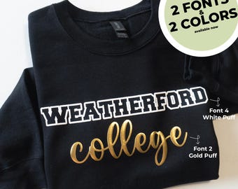 Sudadera con nombre de equipo personalizado, sudadera con mascota, estampado abullonado, estampado en relieve, regalo para mamá, idea de regalo de Navidad, sudadera con espíritu escolar