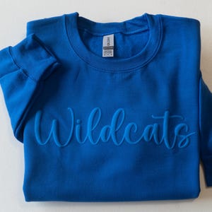 Custom Mascot Sweatshirt, Team Name Sweatshirt, Puff Print, Embossed Print, Gift for Mom, Christmas Gift Idea, School Spirit Sweatshirt