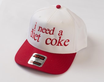 Diet Coke Embroidered Hat: Funny Trendy Baseball Cap