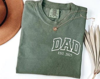 Koszulka Comfort Colors® Custom Dad, słodki prezent na Dzień Ojca, prezent świąteczny dla taty, nowa koszulka dla taty, spersonalizowana koszulka dla taty, prezent dla dziadka