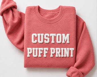 Bluza z nadrukiem bufiastym, spersonalizowany napis 3D, okrągły dekolt, pasujący sweter rodzinny