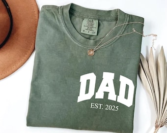 Koszulka Comfort Colors® Custom Dad, słodki prezent na Dzień Ojca, prezent świąteczny dla taty, nowa koszulka dla taty, spersonalizowana koszulka dla taty, prezent dla dziadka