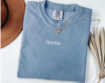 Camiseta personalizada para mamá Comfort Colors: Camiseta con nombre personalizado