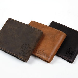 Personalized Wallet,Mens Wallet,Engraved Wallet,Groomsmen Wallet,Leather Wallet,Custom Wallet,Boyfriend Gift for Men,Fathersday Gift