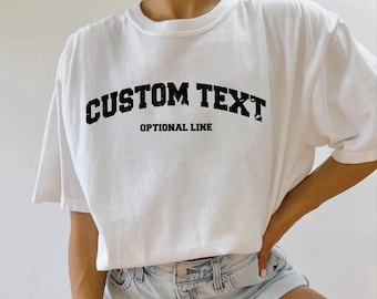 Custom Your Text Comfort Colors Shirt, Custom oversized shirt, Personalized comfort colors tee, Your custom text here t-shirt, Custom design