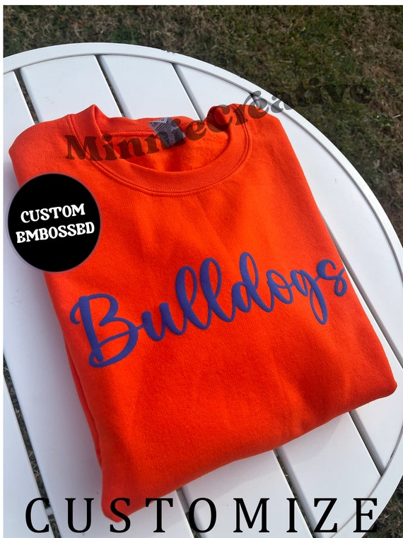 Puff Print Sweatshirts Custom Text 