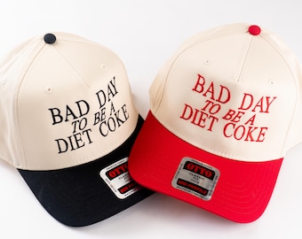 Diet Coke Embroidered Hat: Funny Trendy Baseball Cap