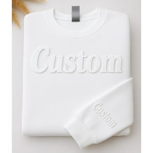 Sweat-shirt personnalisé en relief - Sweat à capuche personnalisé avec texte en relief, lettrage 3D tendance, cadeau prénom personnalisé, pull confortable unique