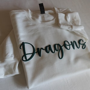 Custom Team Name HOODIE, Mascot Hoodie, Puff Print, Embossed Print, Gift for Mom, Christmas Gift Idea, School Spirit Sweatshirt, Youth Size