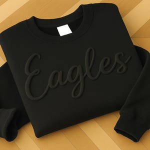 Custom Puff Embossed Sweatshirt - Personalized Raised Text Hoodie, Trendy 3D Lettering, Custom Name Gift, Unique Cozy Pullover