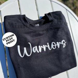 Custom Puff Print Team Name Sweatshirt, Custom school mascot Sweatshirt, Embossed Mascot Sweatshirt, custom football team custom christmas