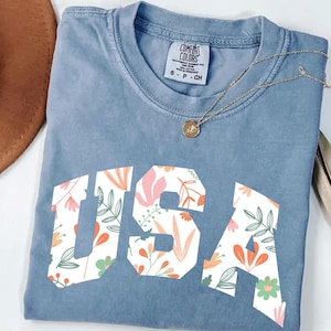 Comfort Colors USA Patriotic Shirt: 4th of July Tee