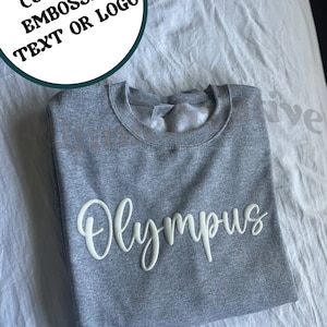Custom Team Name Sweatshirt, Mascot Sweatshirt, Puff Print, Embossed Print, Gift for Mom, 3D Puff Vinyl, School Spirit Sweatshirt