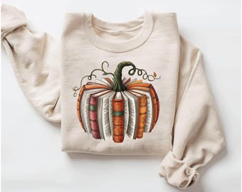 Fall Book Pumpkin Halloween Shirt, Halloween Book Lover Shirt, Fall Bookish Shirt, Pumpkin Book Shirt, Pumpkin Sweater, Fall Shirt, spooky t