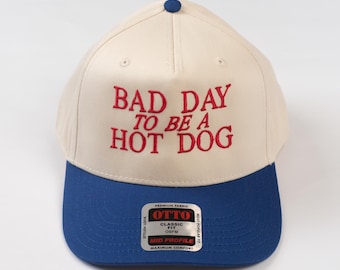 Bad Day Hotdog geborduurde truckerpet: grappige zomerse baseballpet