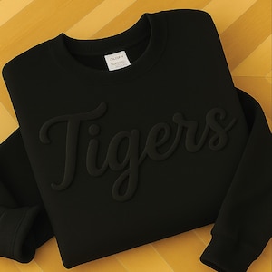 Custom Puff Embossed Sweatshirt - Personalized Raised Text Hoodie, Trendy 3D Lettering, Custom Name Christmas Gift, Unique Cozy