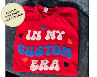 En mi era camisa personalizada, camisas personalizadas, traje de concierto, regalo para fan girl, linda camiseta de mujer estética retro, estampado de hojaldre personalizado,