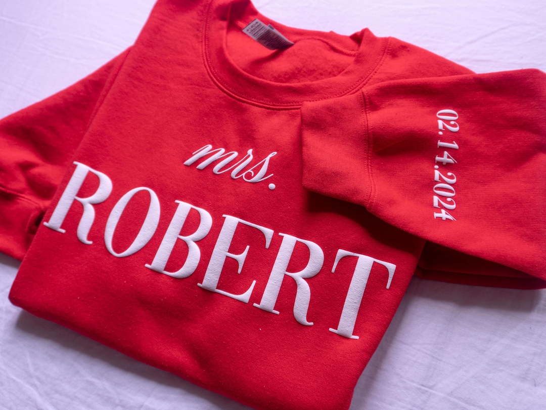 Personalized Mrs Sweatshirt, Custom Wedding Gift, Anniversary Gift for ...