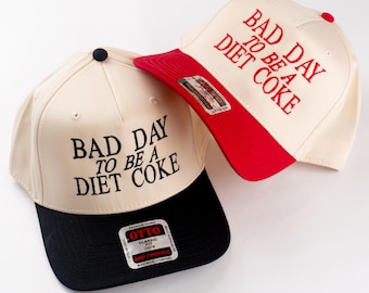 Diet Coke Embroidered Hat: Funny Trendy Baseball Cap
