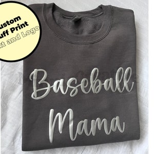 Custom Baseball Mama shirts, Mom Football Shirt, Custom Personalized shirt, Custom Puff print Shirt, Gifts for mom, gifts for her,